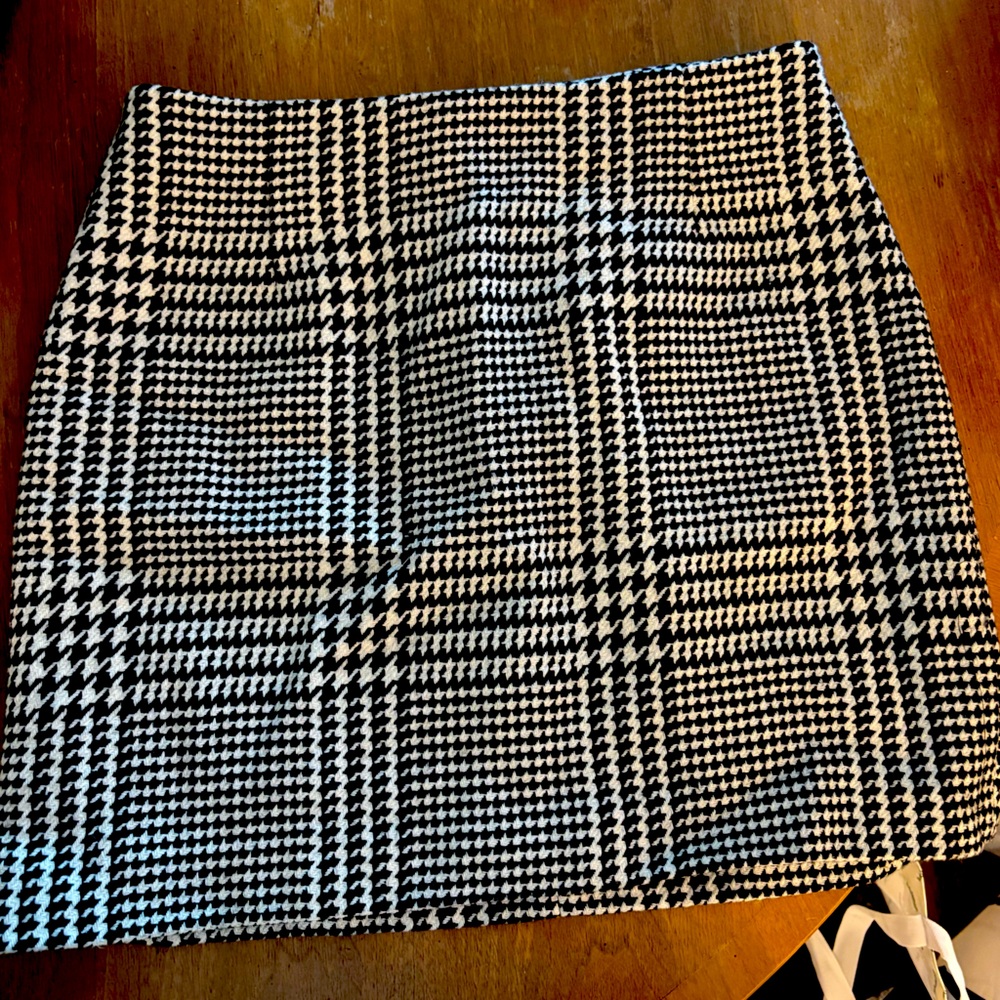 Plaid Tweed Mini Skirt